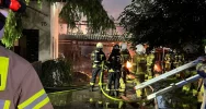 Nocny pożar zabudowań - ewakuowano siedem osób i stado bydła - zdjęcie 2