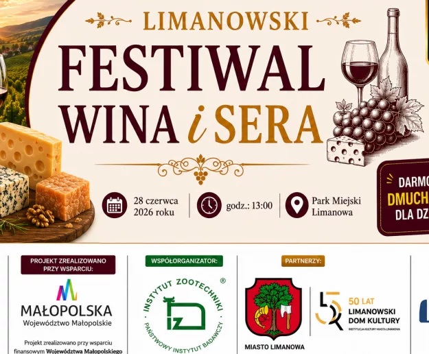 Limanowski Festiwal Wina i Sera 28 czerwca w Parku Miejskim - Zdjęcie główne