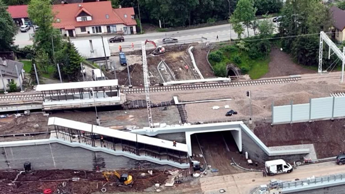 Przebudowa skrzyżowania ulic Paderewskiego i Piłsudskiego w Limanowej droga krajowa nr 28 ruch wahadłowy