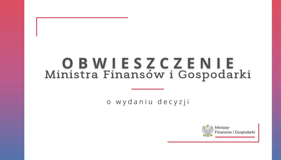 Obwieszczenie Ministra Finansów i Gospodarki - zdjęcie 1