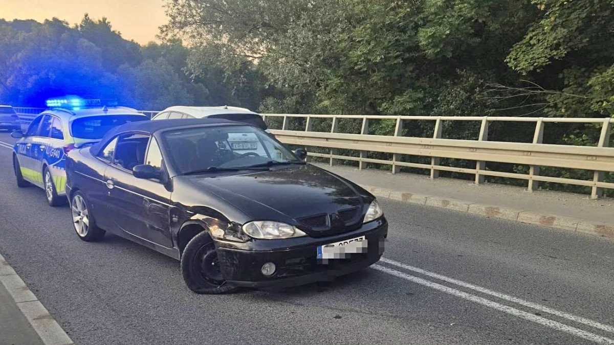 Kolizja drogowa w Młynnem