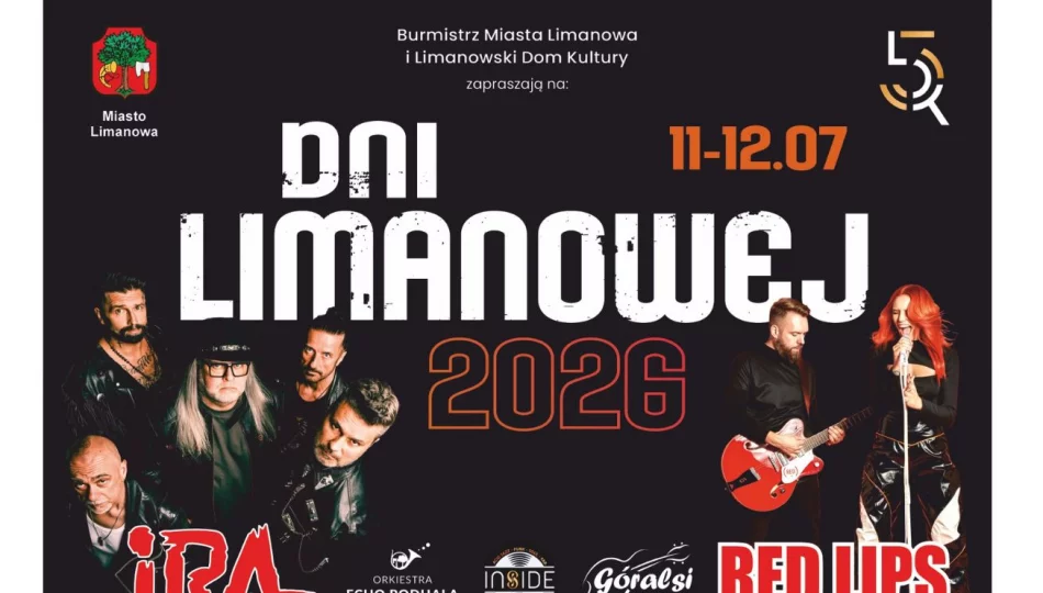 Dni Limanowej 2026 – wielkie święto miasta z gwiazdami polskiej sceny muzycznej! - zdjęcie 1