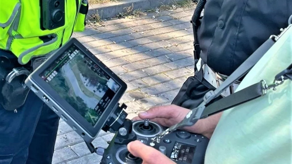 Cykliczne działania kontrolne i policyjny dron w akcji