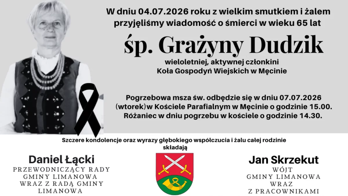 Zmarła Grażyna Dudzik, wieloletnia członkini KGW