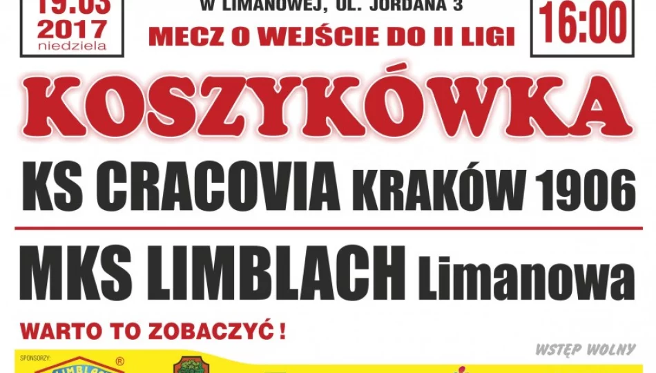 Limblach zmierzy się z Cracovią - przyjdź na dzisiejsze spotkanie! - zdjęcie 1