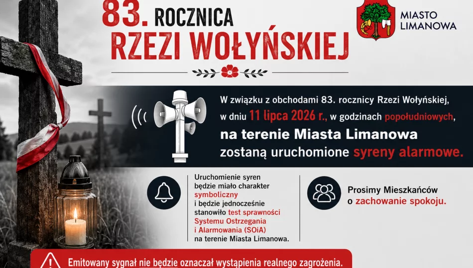 83. rocznica Rzezi Wołyńskiej – uruchomienie syren alarmowych - zdjęcie 1
