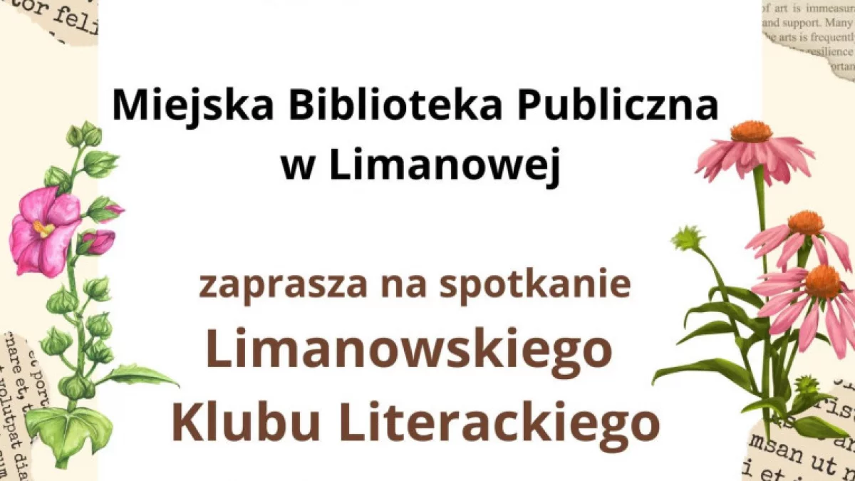 Limanowski Klub Literacki zaprasza na kolejne spotkanie