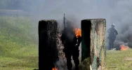 Tor napalmowy - limanowscy terytorialsi w ogniu i dymie - zdjęcie 5