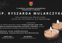 Kondolencje dla Posła do Parlamentu Europejskiego Arkadiusza Mularczyka - zdjęcie główne
