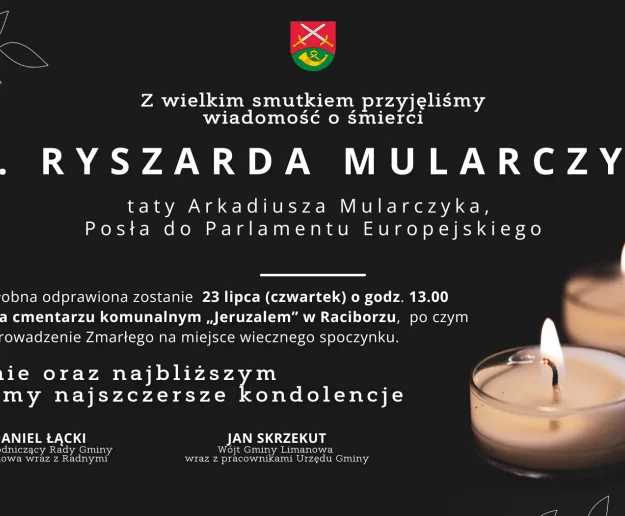 Kondolencje dla Posła do Parlamentu Europejskiego Arkadiusza Mularczyka - Zdjęcie główne