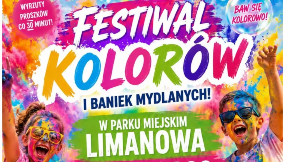 Festiwal Kolorów i Baniek Mydlanych 2 sierpnia w Parku Miejskim! - zdjęcie 1