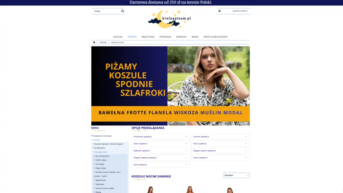 Koszule nocne damskie - Sklep Kraina Piżam