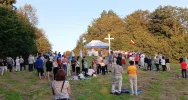 Wieczorna msza pod krzyżem na wzgórzu Grunwald  - zdjęcie 5