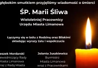 Kondolencje z powodu śmierci Marii Śliwa - zdjęcie główne