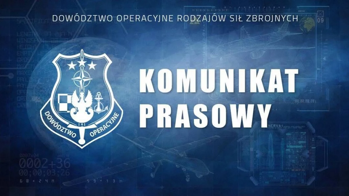 Komunikat prasowy dowództwa - krater na wideo