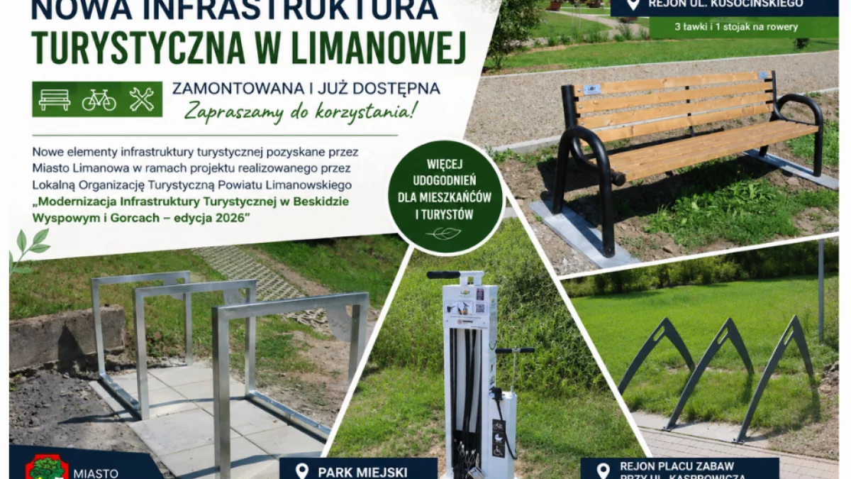 Nowe elementy infrastruktury turystycznej już zamontowane