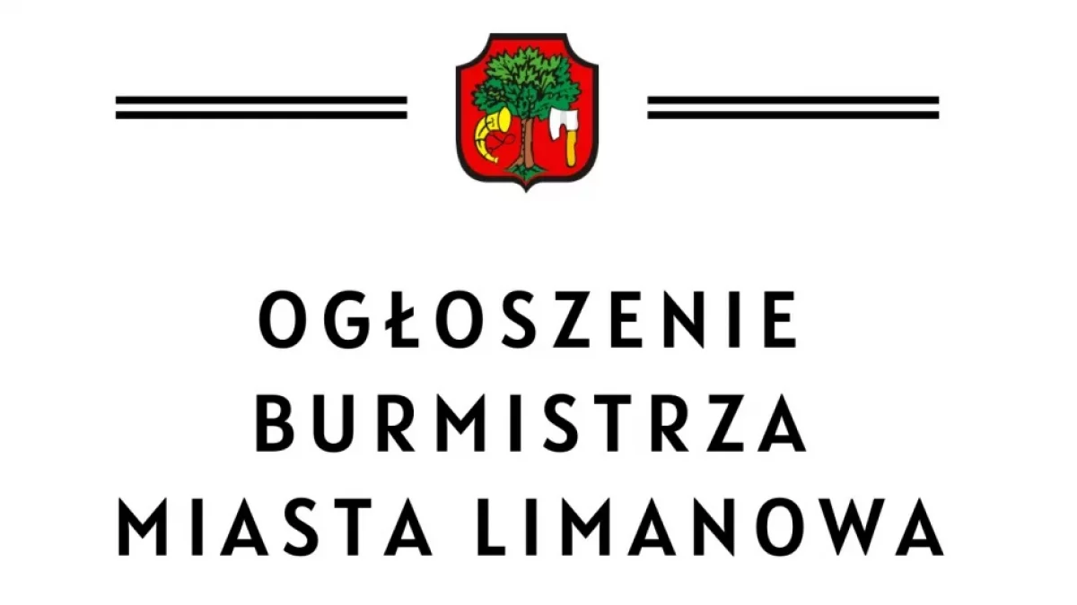 Ogłoszenie Burmistrza Miasta Limanowa z dnia 06.08.2026 r. dotyczące przeznaczenia do dzierżawy części działki ewid. nr 33/20 obr 7 m. Limanowa 