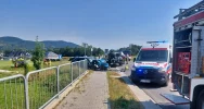 Zderzenie z ciągnikiem, wezwano LPR. DK 28 zablokowana - zdjęcie 4