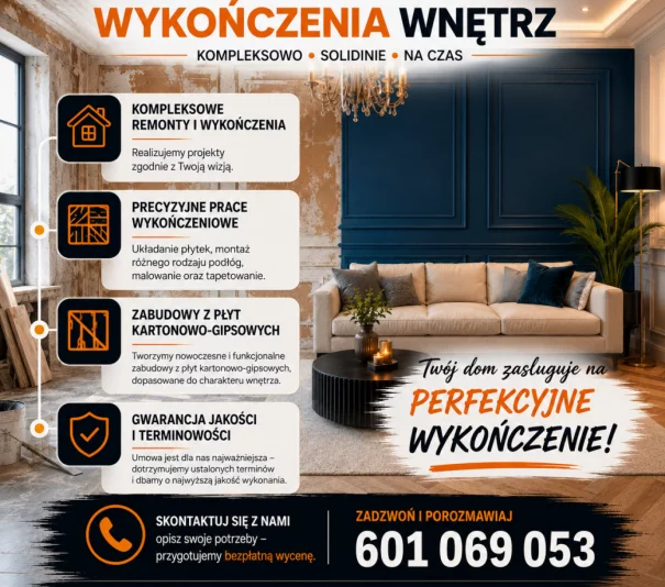 Remonty i wykończenia wnętrz | Wolne terminy - Zdjęcie główne