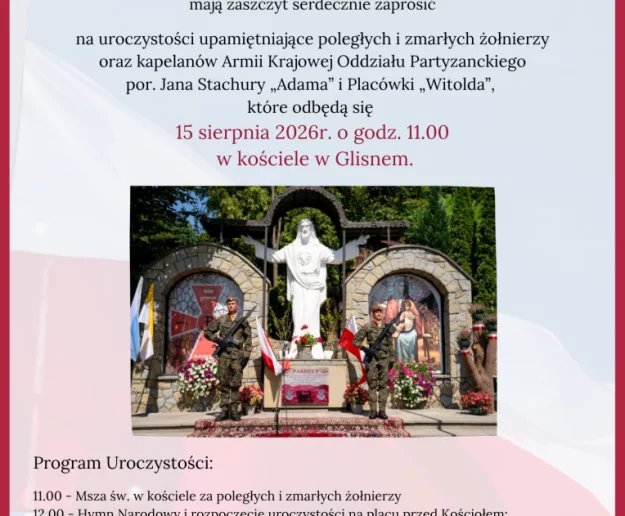 Uroczystości patriotyczne w Glisnem. Pamięci żołnierzy Armii Krajowej - Zdjęcie główne