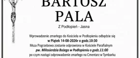 Znana data pogrzebu 18-letniego Bartosza. Tragiczny finał wypadku w Podłopieniu - zdjęcie główne