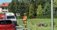 Samochód wypadł z drogi w stronę koryta rzeki - zdjęcie 2