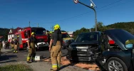 Czołowe zdarzenie w Laskowej - 9 osób w tym 5 dzieci  - zdjęcie 2