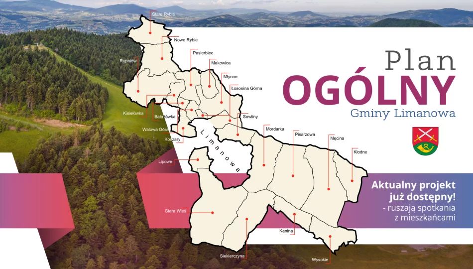 Plan ogólny Gminy Limanowa – ruszają spotkania dotyczące projektu planu - zdjęcie 1
