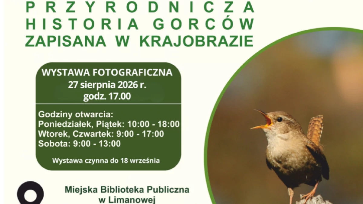 Zaproszenie na wernisaż wystawy pt. „Przyrodnicza historia Gorców zapisana w krajobrazie”