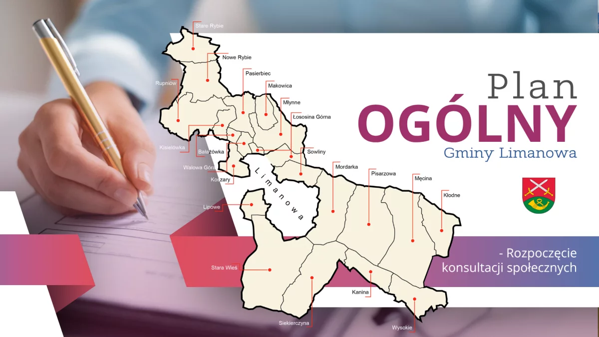Rozpoczęcie konsultacji społecznych dotyczących Planu Ogólnego gminy Limanowa