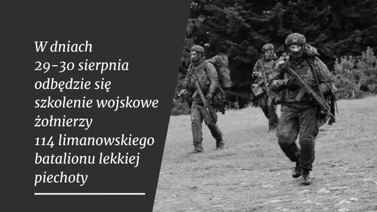 W dniach 29-30 sierpnia odbędzie się szkolenie wojskowe żołnierzy WOT