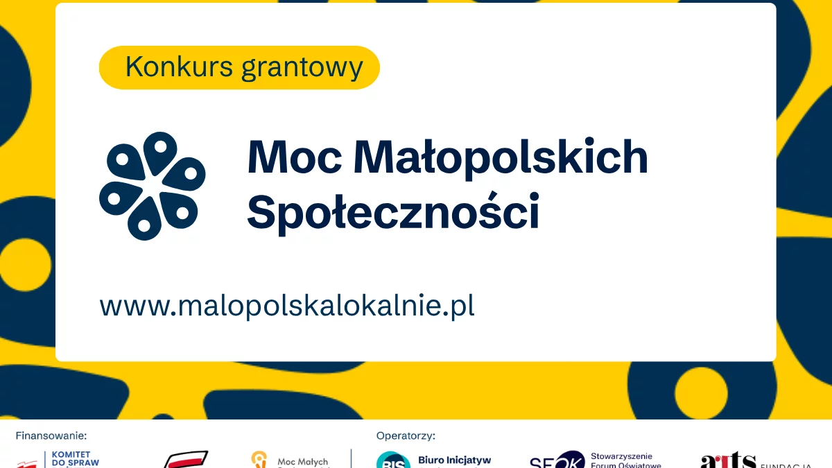 Do 7 500 zł na działania lokalne – ruszył nabór w konkursie „Moc Małopolskich Społeczności 2026”