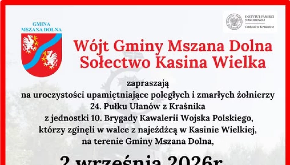 W hołdzie żołnierzom Września 1939. Uroczystości w Kasinie Wielkiej - zdjęcie 1