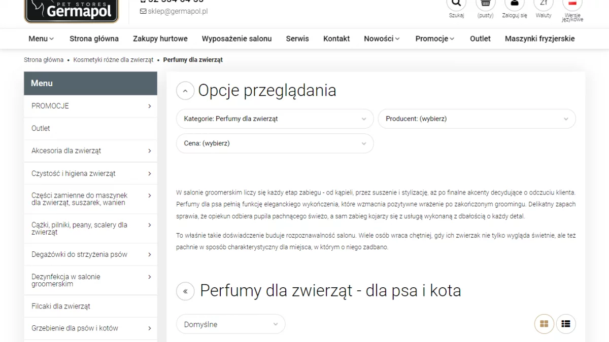 Perfumy dla psa w sklepie germapol.pl