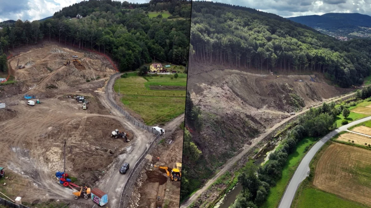 Tereny wokół portali planowanego tunelu w powiecie limanowskim