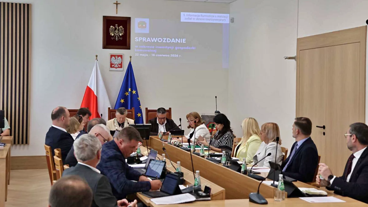 Sesja Rady Miasta w sali obrad Urzędu Miasta Limanowa