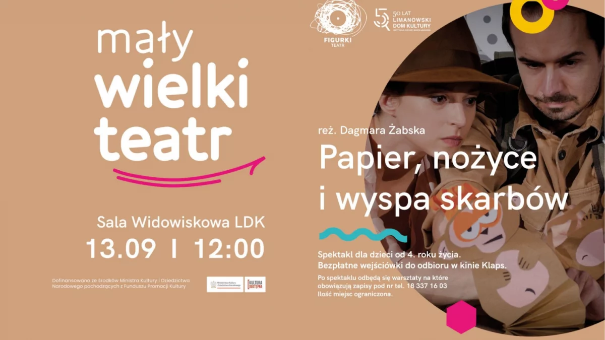 „Papier, nożyce i wyspa skarbów” – niezwykła teatralna przygoda dla najmłodszych