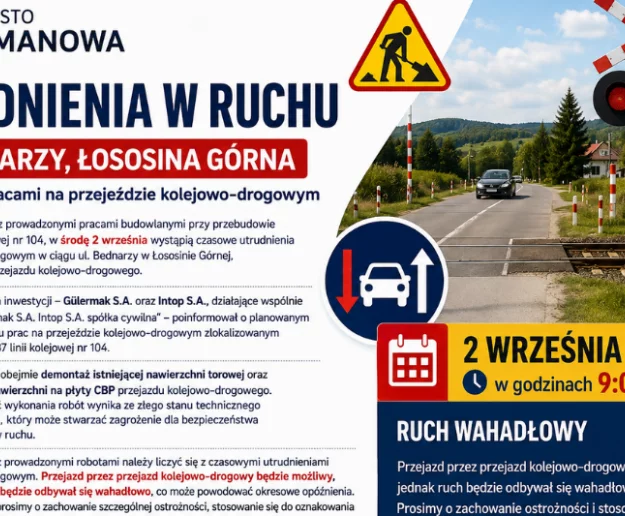 2 września czasowe utrudnienia w ruchu na ul. Bednarzy w Łososinie Górnej - Zdjęcie główne