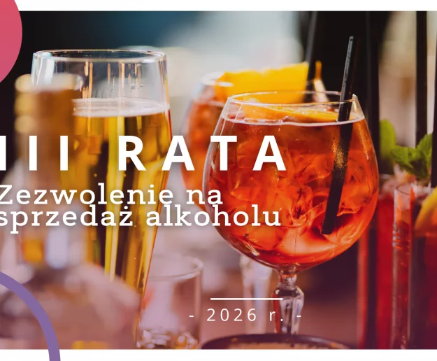 Opłata za korzystanie z zezwoleń na sprzedaż napojów alkoholowych-2026 - Zdjęcie główne