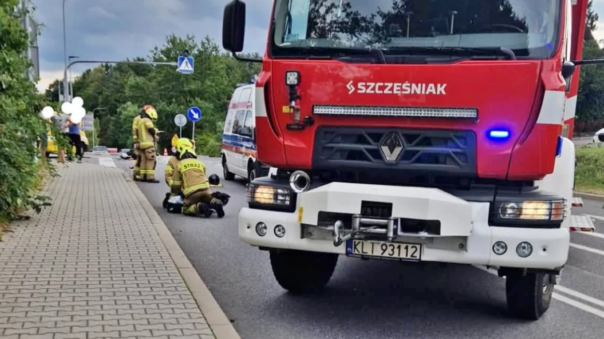 Motocyklista w szpitalu