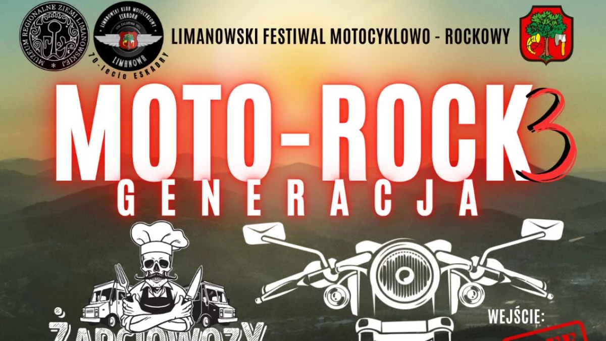 Zbliża się 3 edycja MOTO-ROCK GENERACJA 2026 – motocyklowo-rockowy weekend w Limanowej