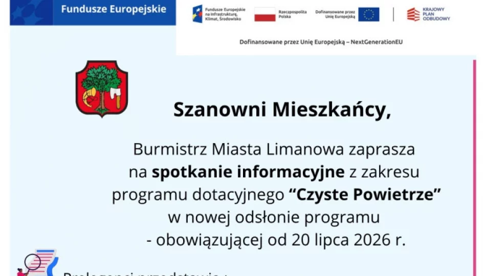 Spotkanie informacyjne dotyczące programu „Czyste Powietrze” i wymiany źródeł ogrzewania - zdjęcie 1
