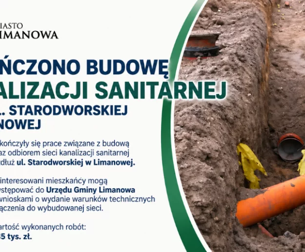 Zakończono budowę kanalizacji sanitarnej przy ul. Starodworskiej - Zdjęcie główne