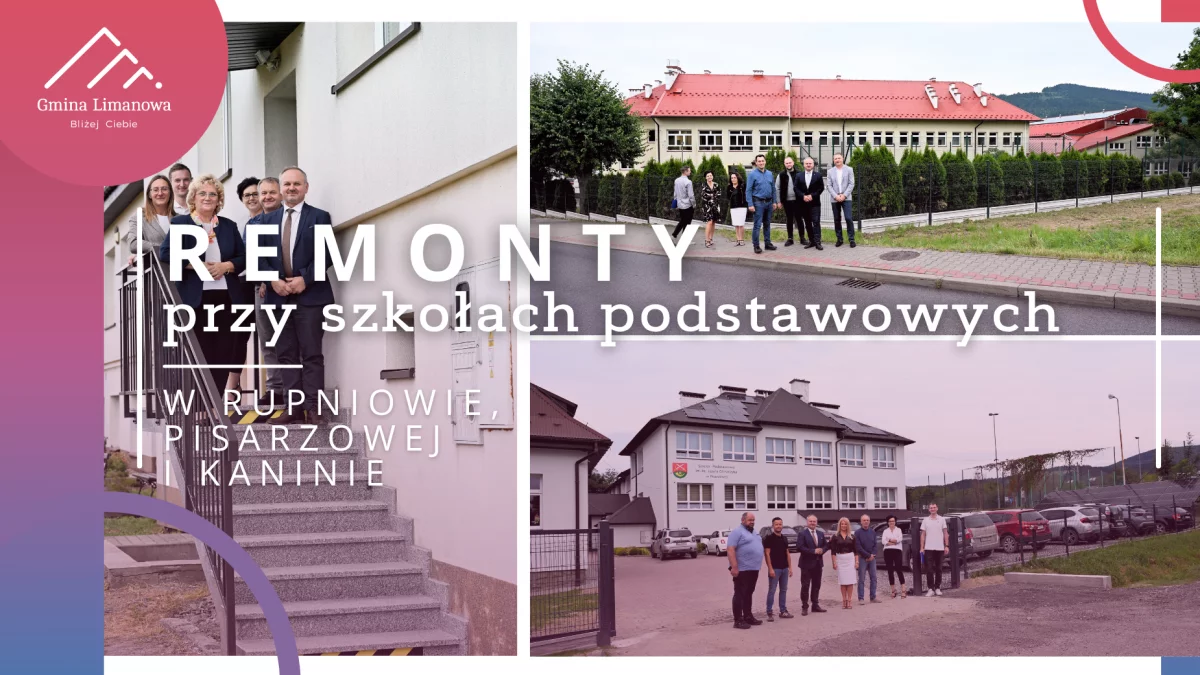 Odbiory prac remontowych przy szkołach podstawowych w Rupniowie, Pisarzowej oraz Kaninie