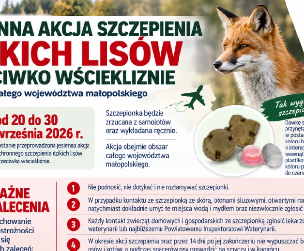 Jesienna akcja szczepienia dzikich lisów przeciwko wściekliźnie - Zdjęcie główne