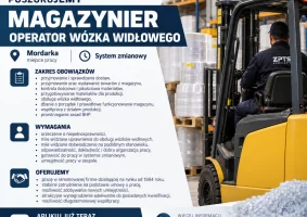 MAGAZYNIER, OPERATOR WÓZKA WIDŁWGO Z ORZECZENIEM O NIEPEŁNISPRAWNOŚCI - Zdjęcie główne