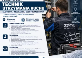 TECHNIK UTRZYMANIA RUCHU – ELEKTRYK / MECHANIK / ELEKTROMECHANIK - Zdjęcie główne