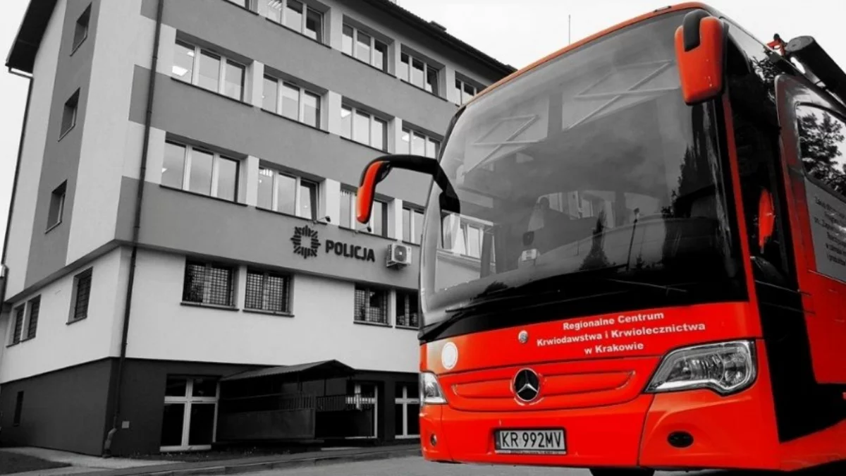 Policjanci organizują zbiórkę krwi