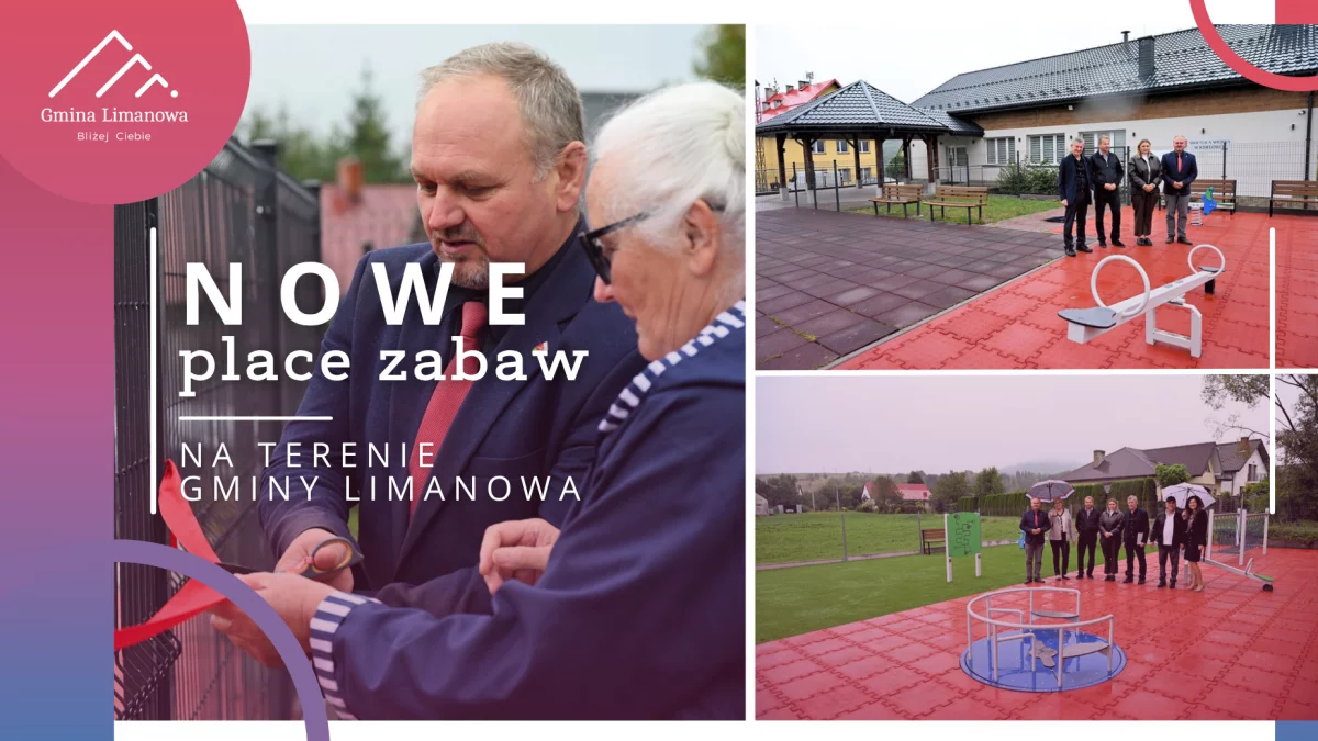 Nowe place zabaw powstały na terenie gminy Limanowa