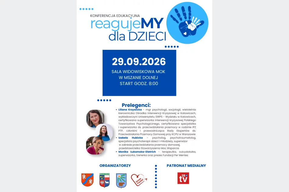 Trwają zapisy na konferencje "reagujeMY dla dzieci"  - zdjęcie 2